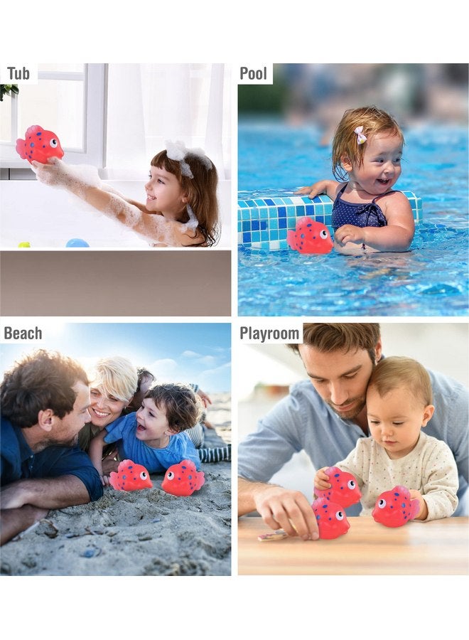 Puzzled DolliBu Reef Fish Bath Buddy Squirter - Floating Pink Clown Fish Rubber Bath Toy, Water Squirting Bathtime Play for Toddlers, Cute Sea Life Animal Toy for The Bathtub, Beach, & Pool for Girls & Boys - Image 3