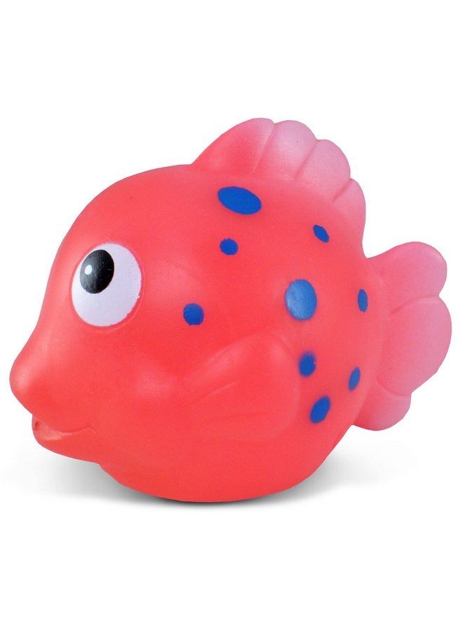 Puzzled DolliBu Reef Fish Bath Buddy Squirter - Floating Pink Clown Fish Rubber Bath Toy, Water Squirting Bathtime Play for Toddlers, Cute Sea Life Animal Toy for The Bathtub, Beach, & Pool for Girls & Boys - Image 1