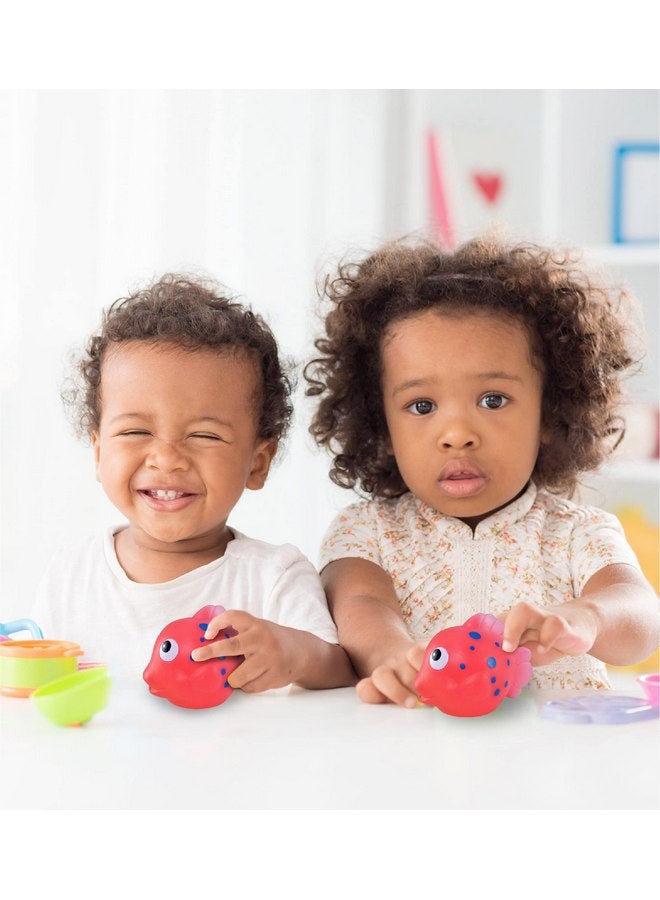 Puzzled DolliBu Reef Fish Bath Buddy Squirter - Floating Pink Clown Fish Rubber Bath Toy, Water Squirting Bathtime Play for Toddlers, Cute Sea Life Animal Toy for The Bathtub, Beach, & Pool for Girls & Boys - Image 4