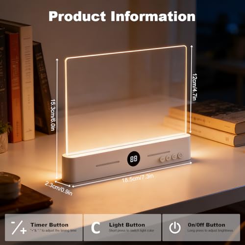 ELEPHANTBOAT® 3-Color LED Book Light for Night Reading, USB Cordless Night Reading Light for Book with LCD Battery Display, Rechargeable Desk Night Lamp - Image 2