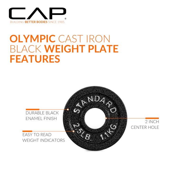 CAP Barbell 2-Inch Olympic Grip Plate, 2.5-Pounds - Image 3