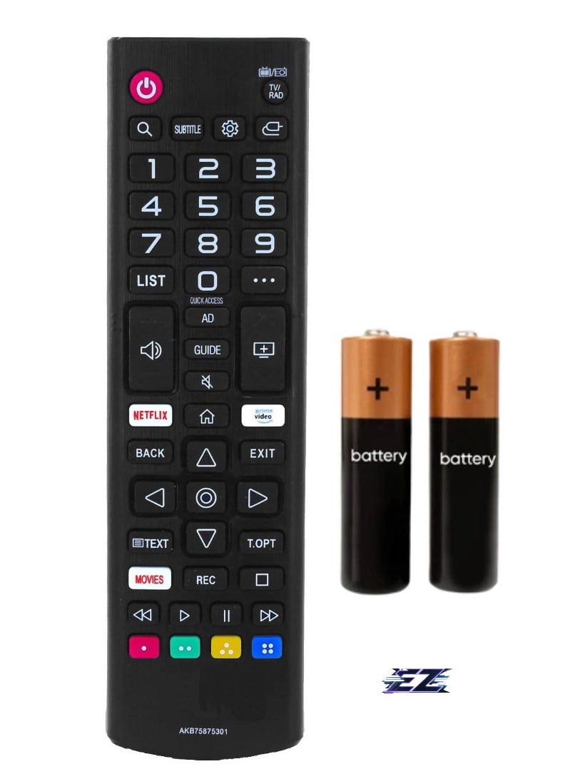ELTRAZONE - Universal TV Remote Control for LG – Compatible with AKB75675301, AKB75675304, AKB75095308, AKB75675311 – Works with OLED, LED, and NANO Series – Replacement for 32LM6300, 43LM6300, 43UM7000, 49UM7000 & More – Easy Setup & Full Control - Image 1
