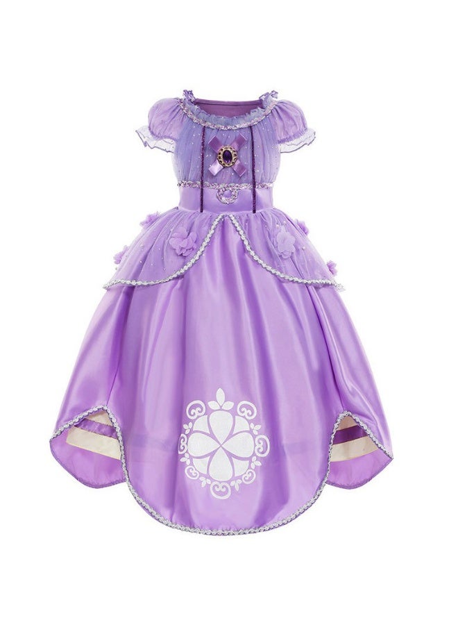 NIBEMINENT Princess Sofia Dress for Children on Halloween, Sofia performance dress - Image 1