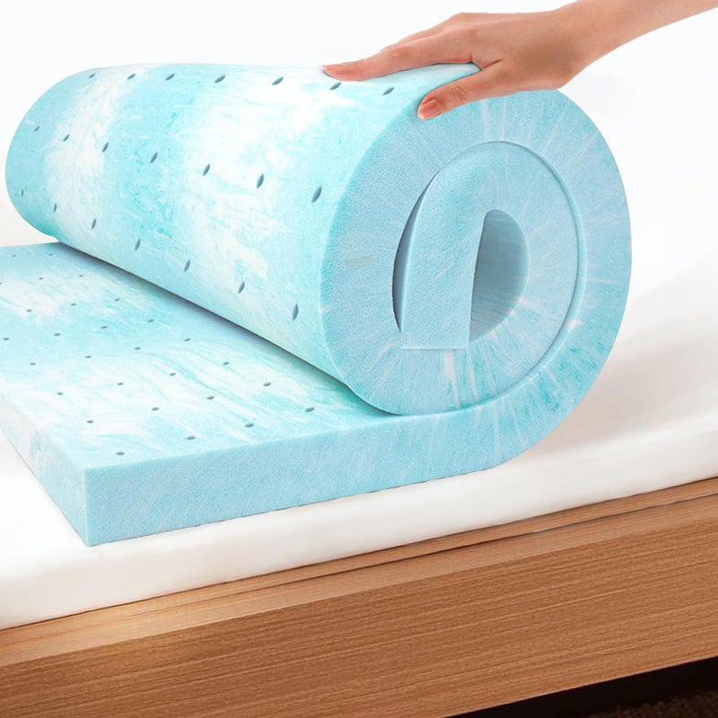 MLILY EGO Topper 4 Inch Twin XL Memory Foam Mattress Topper, Gel Foam Mattress Topper for Pressure Relief, Ventilated Design Bed Topper in a Box, CertiPUR-US Certified, 38"Ã—80", Medium - Image 1