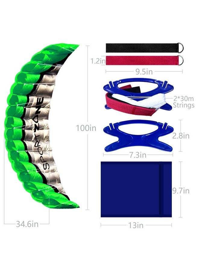 Hengda Kite 2.5M Dual Line No Skeleton Soft Stunt Parafoil Power Kites 98Inch For Beach With Flying Tools - Image 4