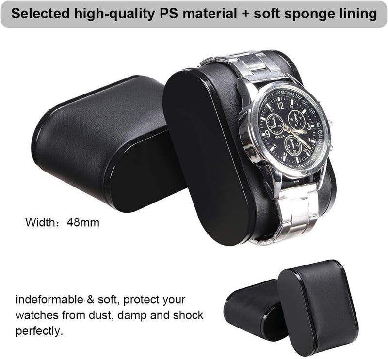 BEWISHOME 12 Watch Box with Valet Drawer, Luxury Watch Case,Watch Organizer for Mens Accessories with Real Glass Top,Metal Hinge, Brown SSH02Y - Image 4
