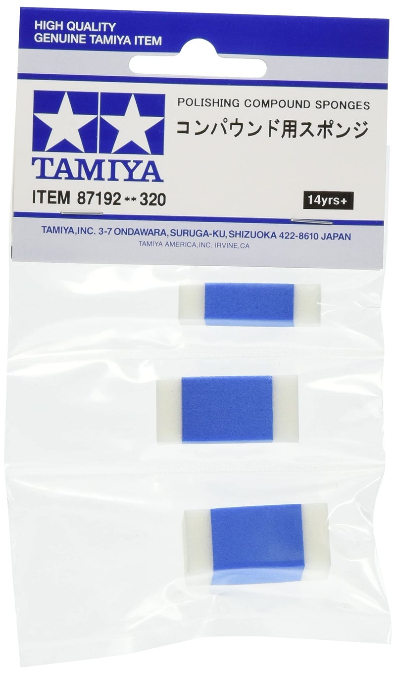 Tamiya Polishing Sponge Set (3) Polish Compound Model Making Accessories, 87192 - Image 1