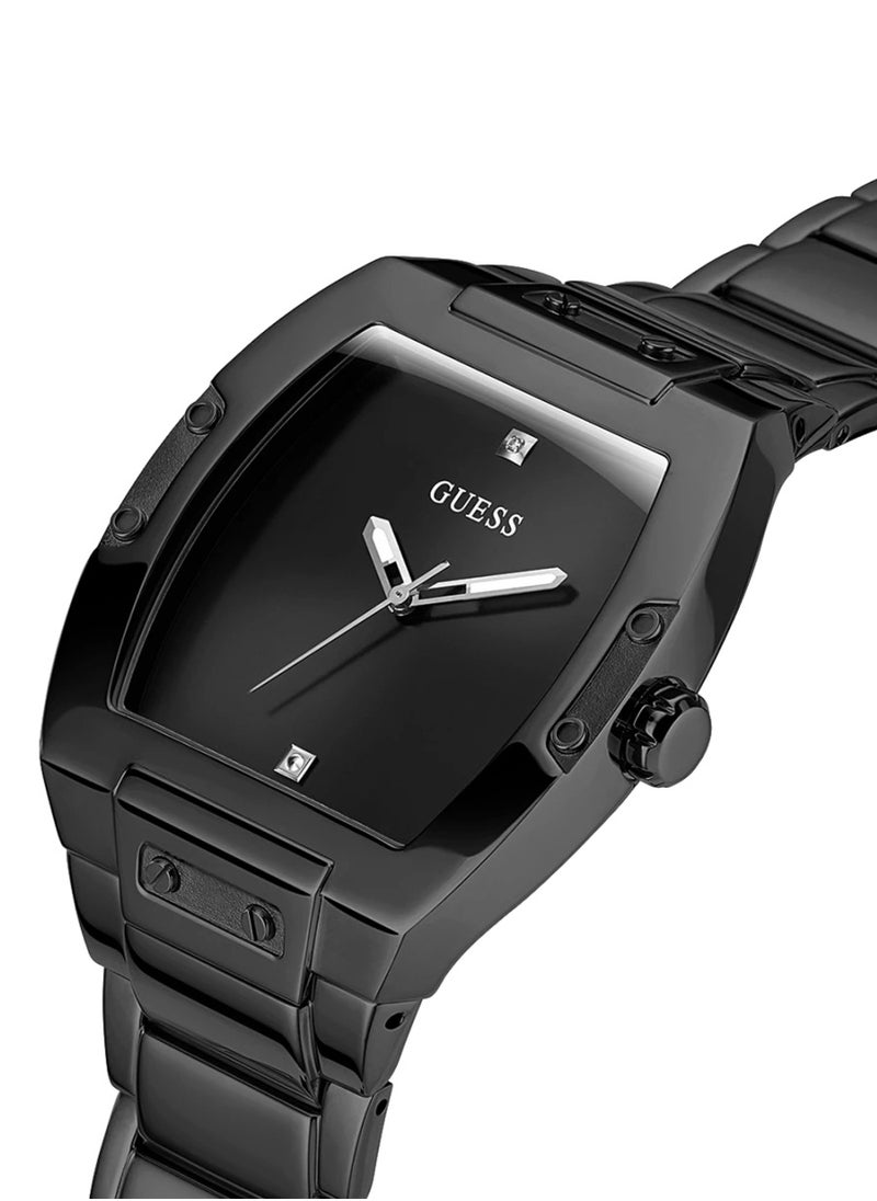 GUESS - Men’s Analog Quartz Black Case Black Stainless Steel Watch GW0387G3 - 43mm - Image 1