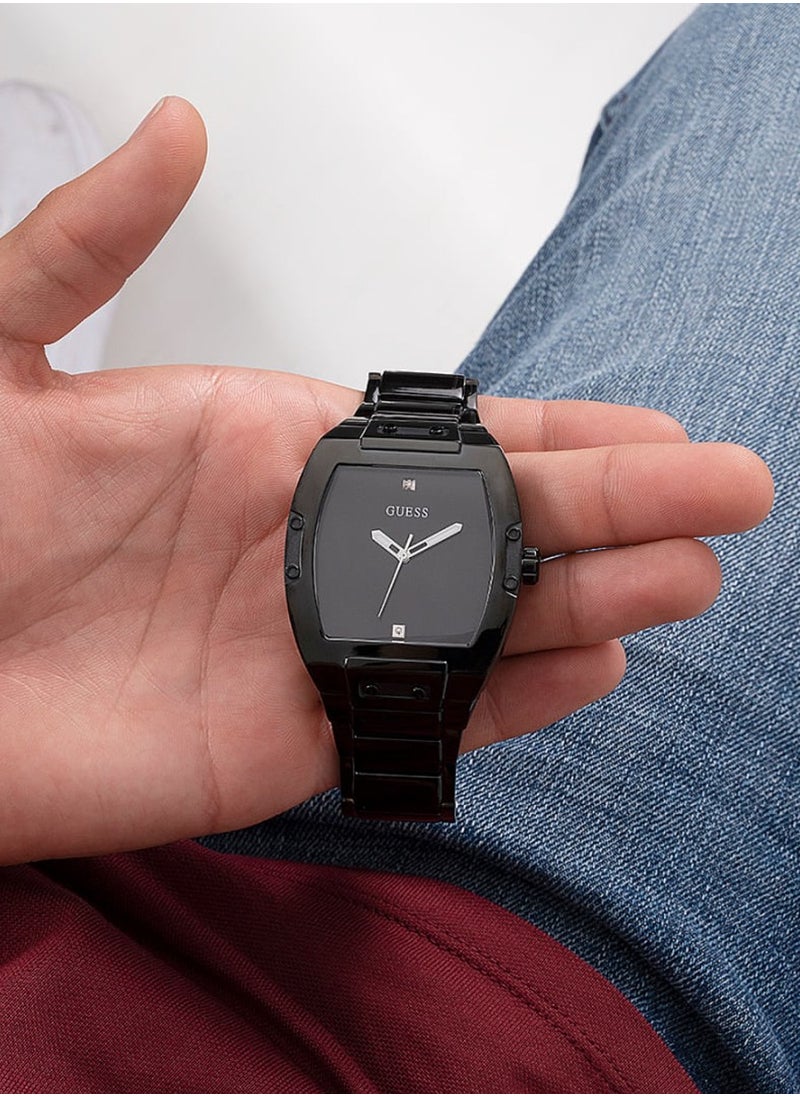 GUESS - Men’s Analog Quartz Black Case Black Stainless Steel Watch GW0387G3 - 43mm - Image 1
