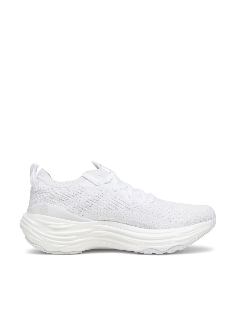 PUMA Foreverrun NITRO Knit Womens White Running Shoes - Image 1