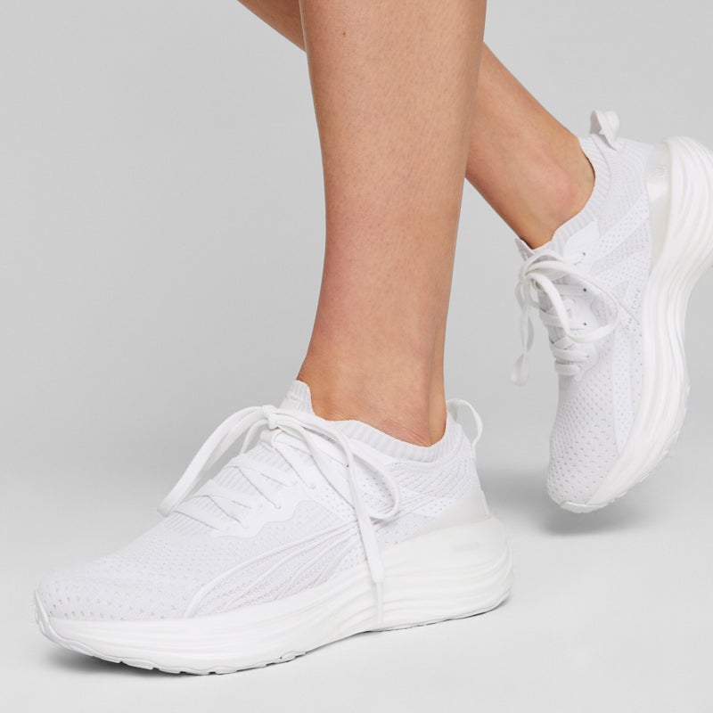 PUMA Foreverrun NITRO Knit Womens White Running Shoes - Image 3
