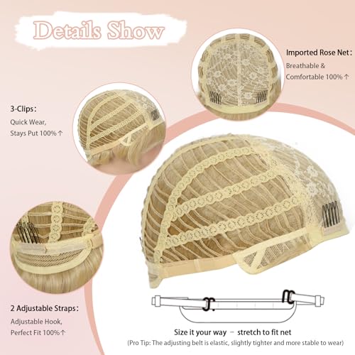 Kalyss Blonde : Kalyss Short Straight Men Wig Blonde Color Wig High Heat Resistant Wig (blonde) - Image 2