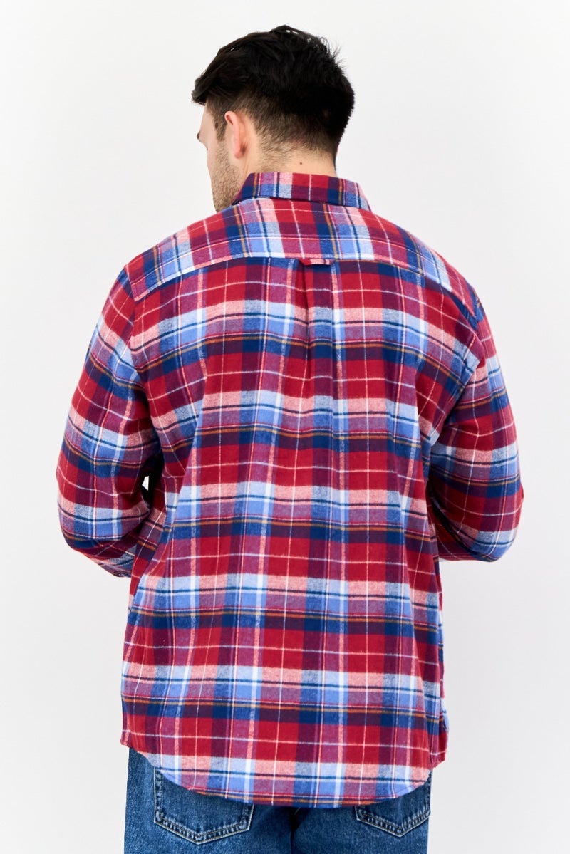 Chaps Men Regular Fit Plaid Long Sleeve Casual Shirt, Multicolor - Image 4