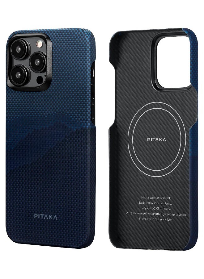 PITAKA - PITAKA Case for iPhone 15 Pro Max, Slim & Light iPhone 15 Pro Max Magnetic Case 6.7-inch with a Case-Less Touch Feeling, 1500D Aramid Fiber Made [StarPeak MagEZ Case 4 - Over The Horizon] - Image 1