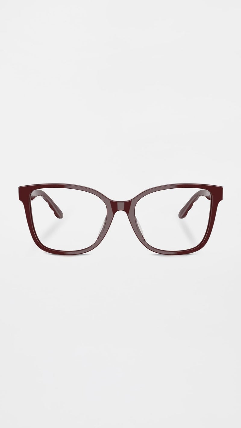 Tory Burch Women's Kira Square Eyeglasses, Berry Red, 55/18/140 - Image 2