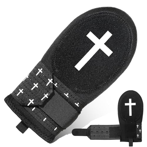 Geyoga Christian Sliding Mitt Cross Baseball Softball Religious Glove Sliding Mitt Baseball Guard Accessories and Protective Gear LeftRight Hands Hand and Wrist ProtectionYouthCross - Image 1