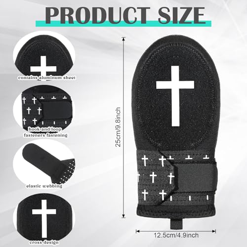 Geyoga Christian Sliding Mitt Cross Baseball Softball Religious Glove Sliding Mitt Baseball Guard Accessories and Protective Gear LeftRight Hands Hand and Wrist ProtectionYouthCross - Image 3