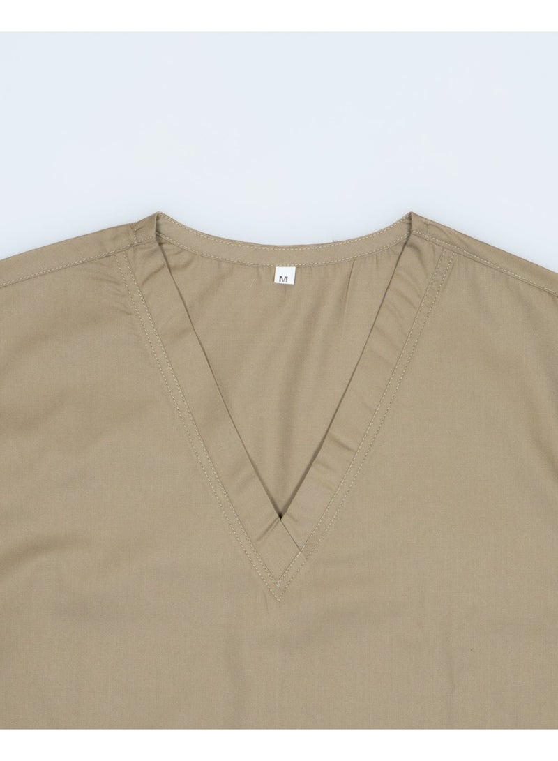 Nanny Tag V-Neck Scrub Suit | Premium Stretchable Medical Uniform with Utility Pockets - Image 3