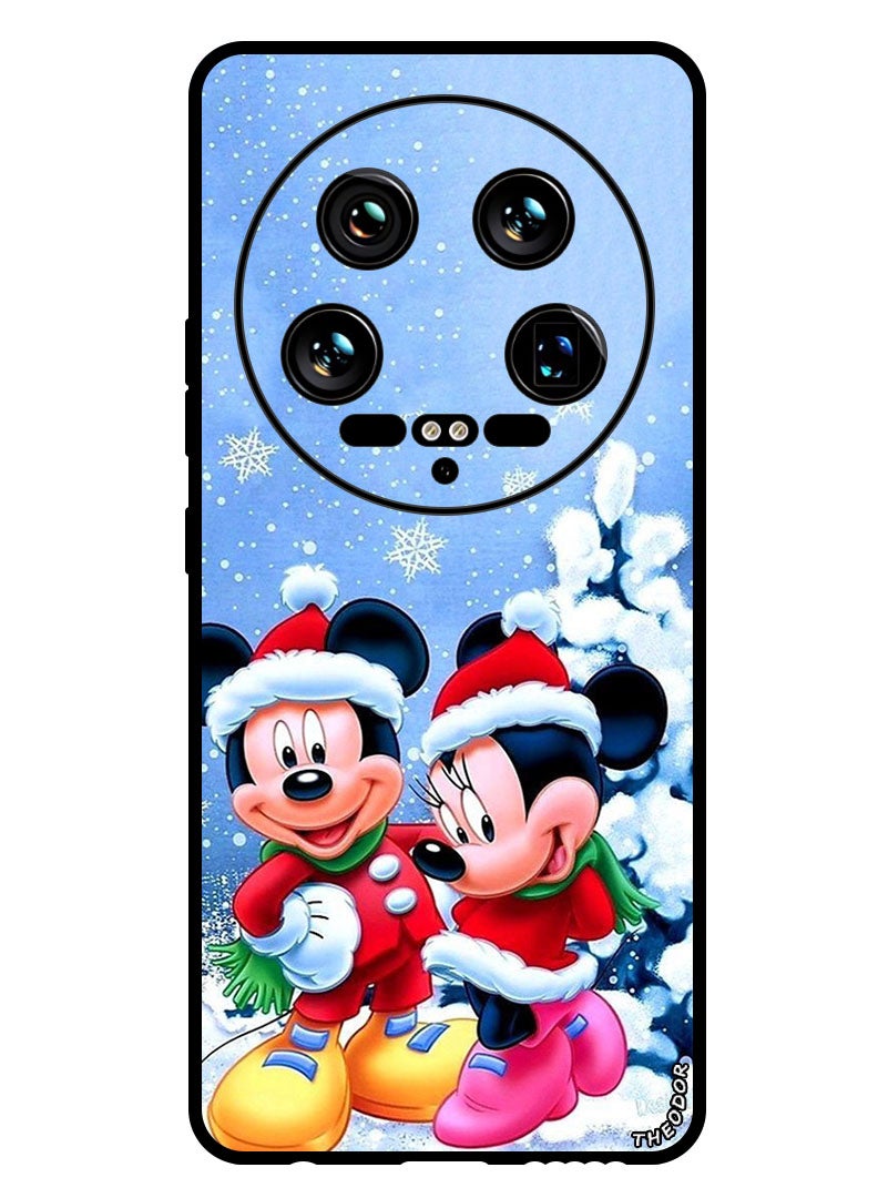 Theodor Protective Case Anti Scratch Shock Proof Bumper Cover For Xiaomi 14 Ultra Mickey & Minnie Mouse - Image 1
