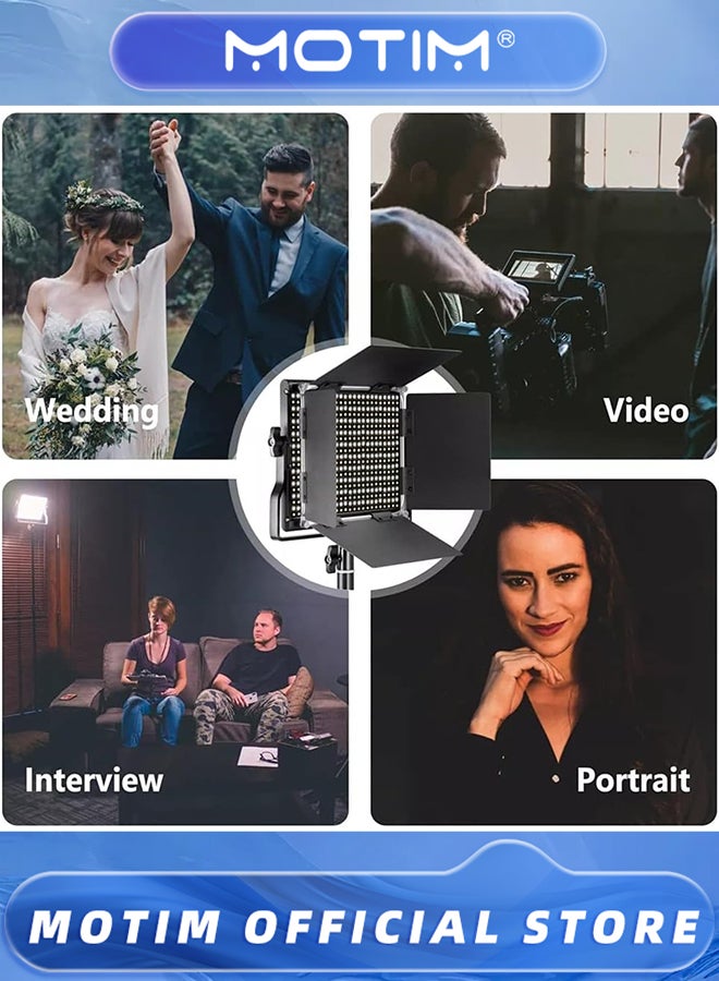 موتيم مصباح فيديو احترافي معدني ثنائي اللون LED قابل للتعتيم 3000-6500 كلفن للتصوير الفوتوغرافي في الاستوديو واليوتيوب وتصوير المنتجات وتصوير الفيديو - Image 5