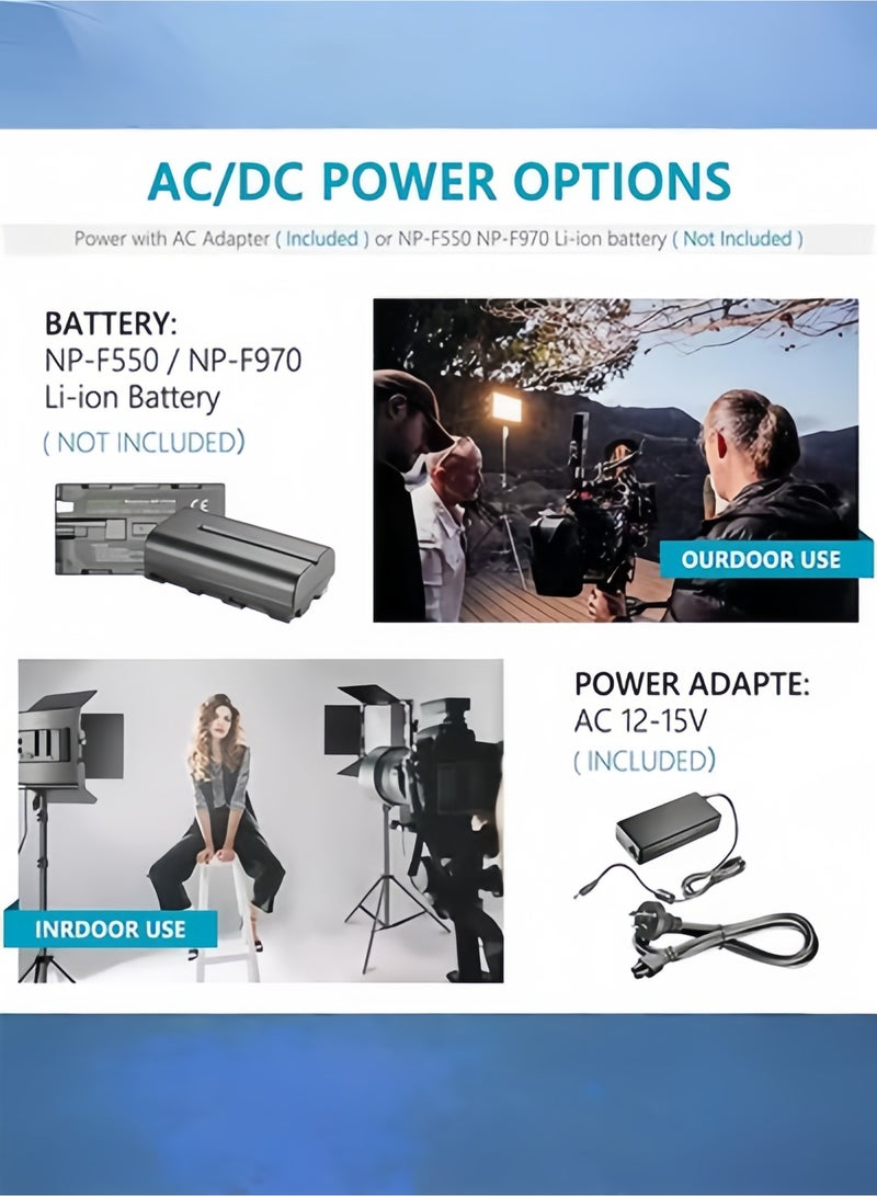 Motim Professional Metal Bi-color LED Video Light 3200-5600K Dimmable Light for Studio & YouTube & Product Photography & Video Shooting - Image 3