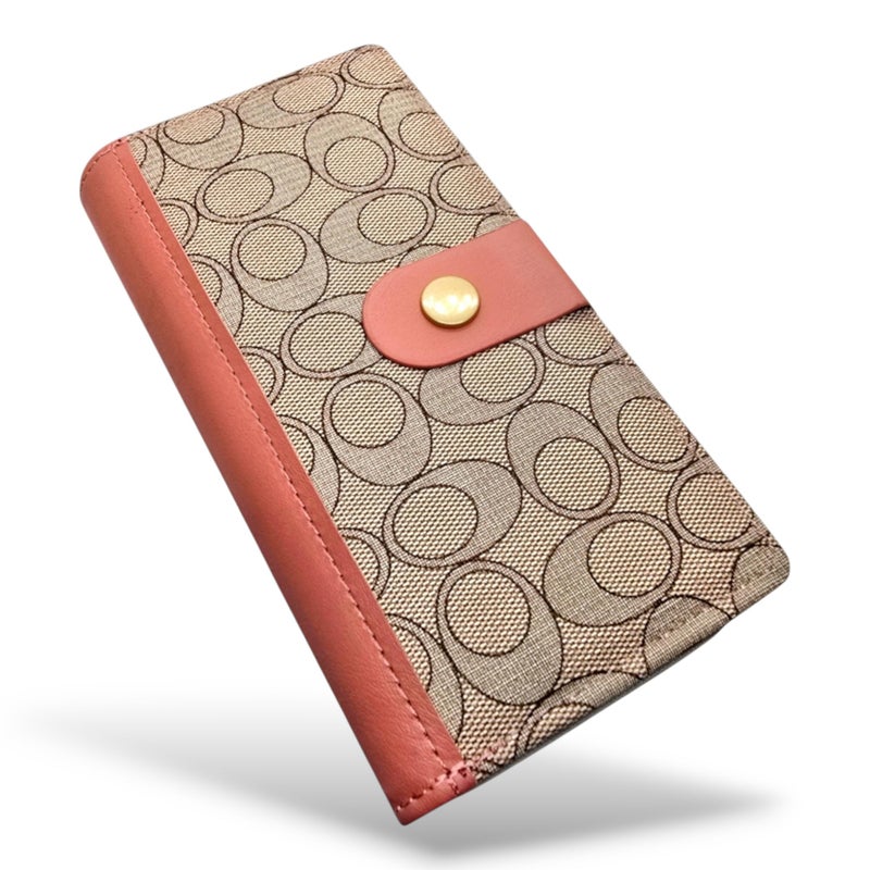 A luxurious multifunctional fold Wallet for Women 1 Zipper Large Capacity carry many cards, Hand New Korean design Phone Wallet card holder, handbag premium quality (Pink 20) - Image 3