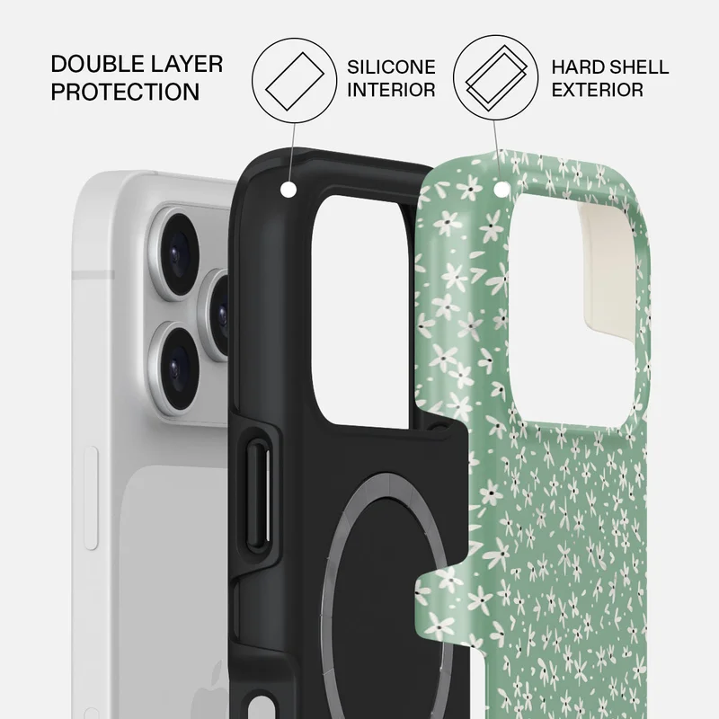 BURGA Burga iPhone 17 Pro Max Lush Meadows Premium Case Compatible with Hybrid Dual-Layer Hard Shell + Silicone Protection - Scratch-Resistant Shockproof Mobile Cover