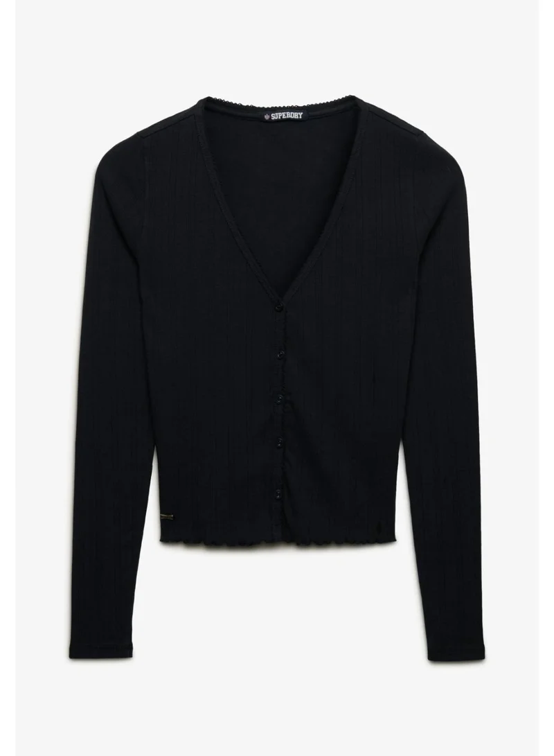 سوبر دراي Athletic Essential Pointelle Cardigan