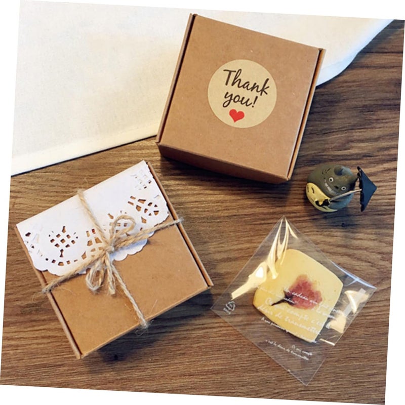 Kraft Paper Thank You Sealing Stickers 10 Sheets Strong Adhesive Vintage Patterns For DIY Crafts - Image 3