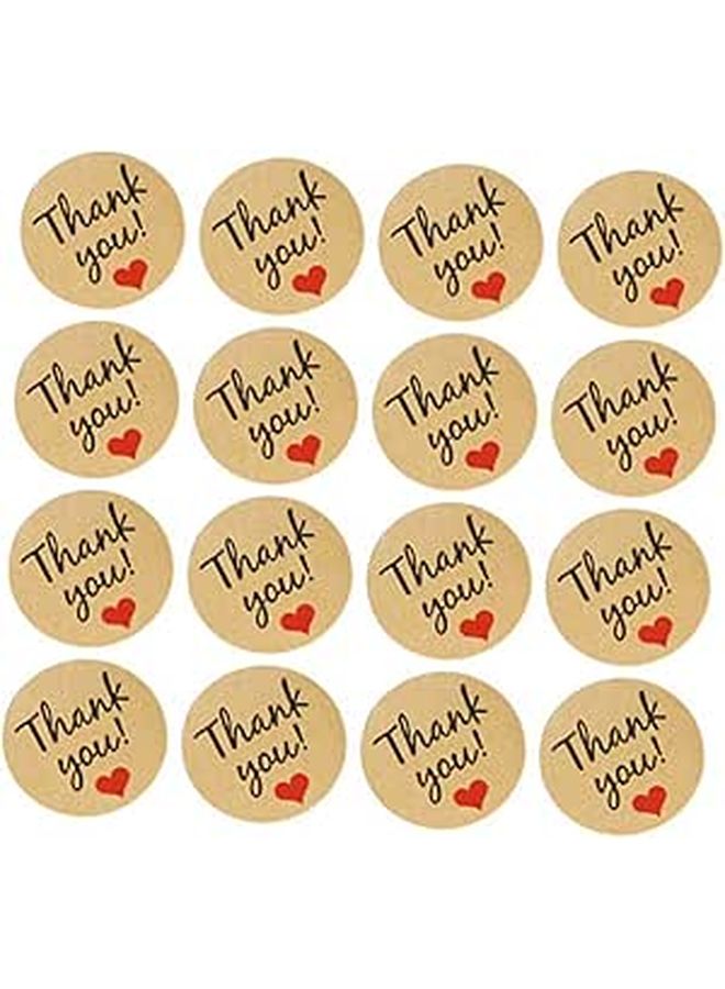 Kraft Paper Thank You Sealing Stickers 10 Sheets Strong Adhesive Vintage Patterns For DIY Crafts - Image 1