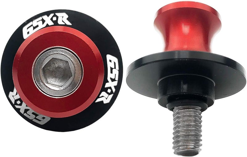 YIMOTO 8MM M8 X 1.5 Motorcycle Swing arm Sliders Spools CNC Aluninum Swing Arm Stand Screws 2PCS for Suzuki GSX-R 600 GSX-R 750 GSX-R 1000 (Red) - Image 3
