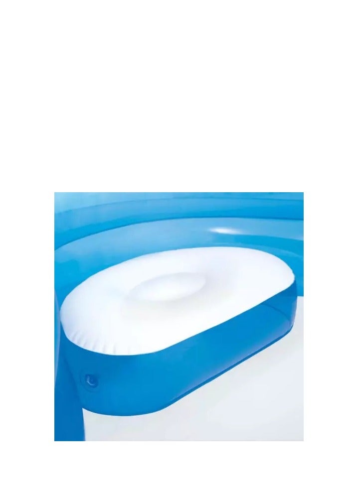 Intex SwimCenter 990L Inflatable Pool with 4 Seats 229x229x66cm - Blue - Image 5