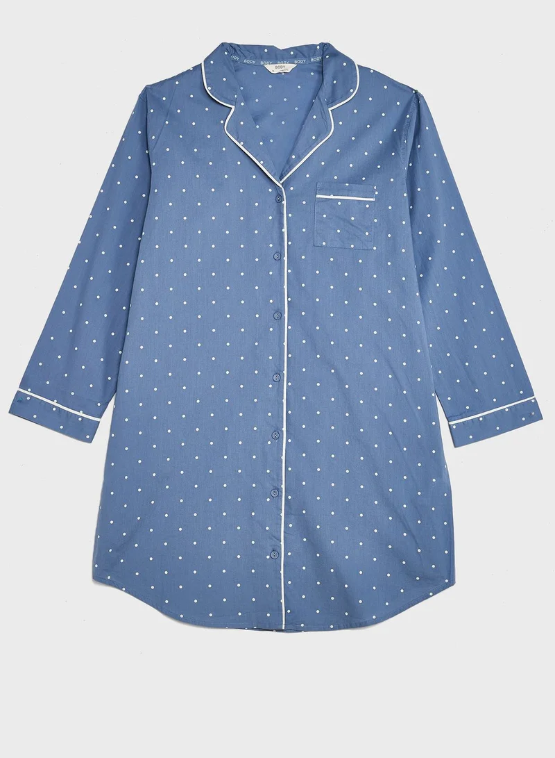 Marks & Spencer Pure Cotton Polka Dot Nightshirt