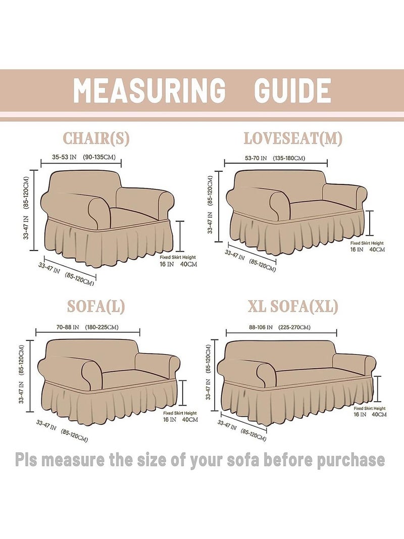 Brand - Solimo Solimo Polyester Spandex Stretchable Sofa Slipcover 1 Seater Maroon - Image 2