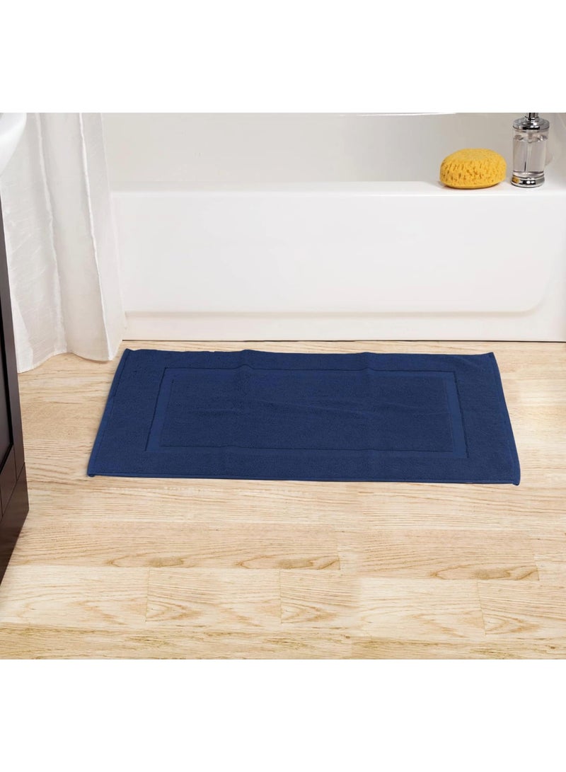 Amber Home Cotton Banded Bath Mat, Floor Mat for Bathroom, Kitchen Mat, Highly Absorbent Machine Washable 50x80 cm Bath Rug, Bathroom Mat Water Absorbent Foot Towel for Home Kitchen and Bathroom Pack of 2 - Image 3