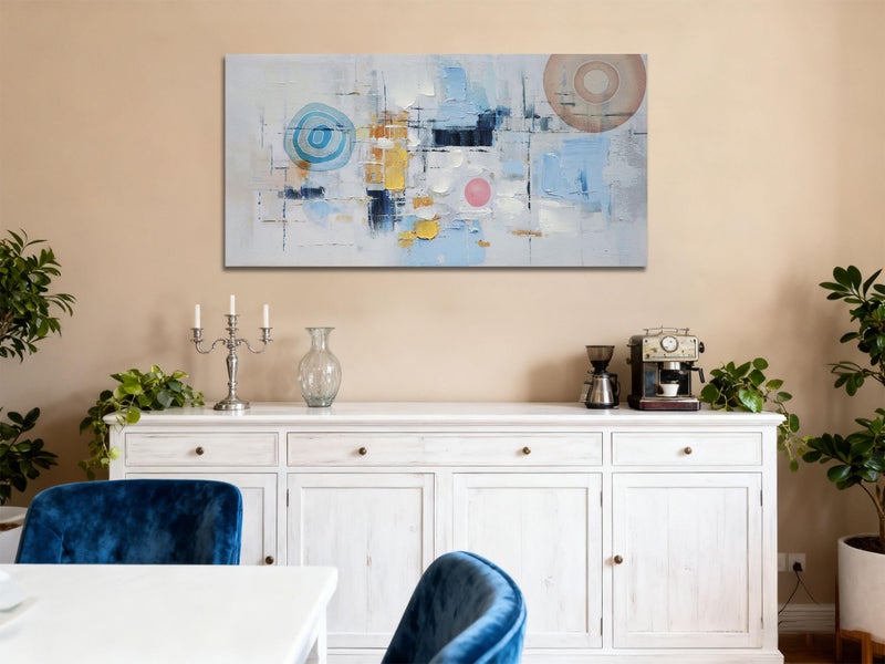 Arjun Abstract Wall Art Canvas for Living Room, Abstract Art Wall Decor Modern Large Framed, Wall Art for Mens Room Textured Painting, Bedroom Picture Dining Room Artwork Office Home 40"x20" - Image 5