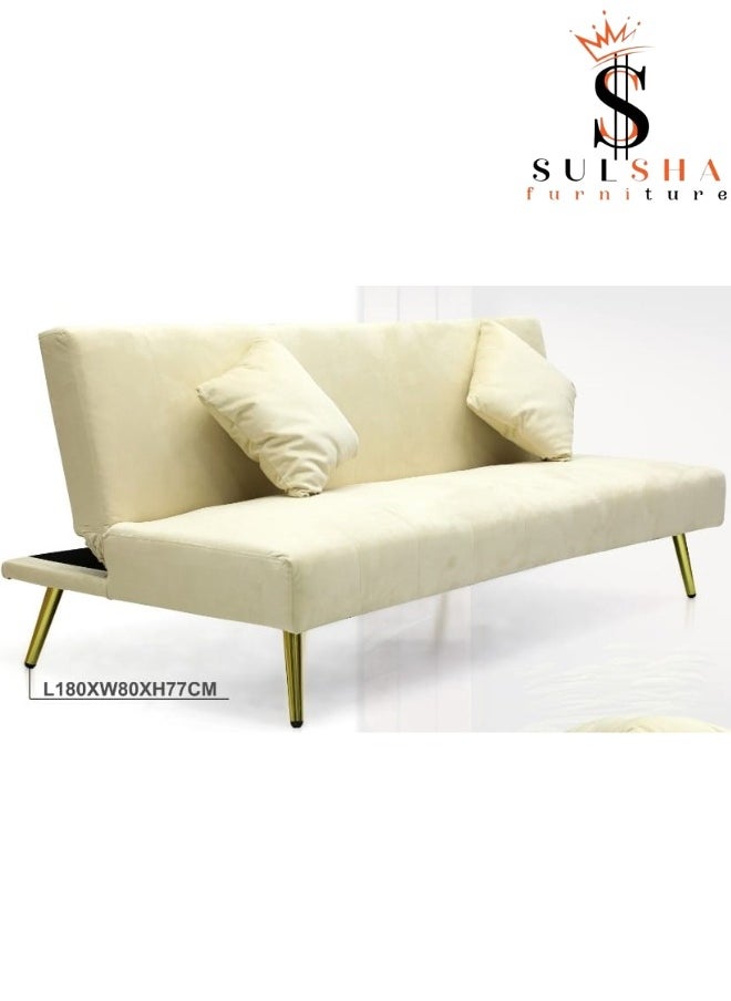 SULSHA - Modern Beige Office Fabric Linen-Like Velvet Sofa Chair Loveseat Square  Sofa Beds Hotel Leisure Sofa Set Couch - Image 1