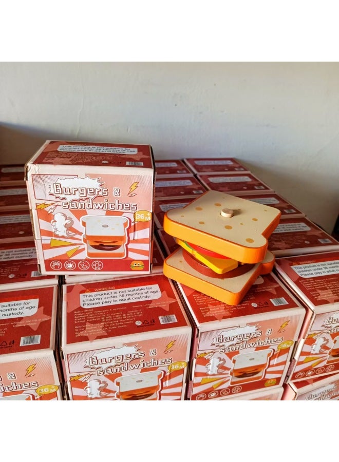 بيتزا خشبية محاكاة مطبخ الأطفال الطعام الغربي همبرغر فرايز سوشي سلطة بيتزا لعبة تشيكر - اللون: مزيج سوشي هريرة 0.5 كجم - Image 5