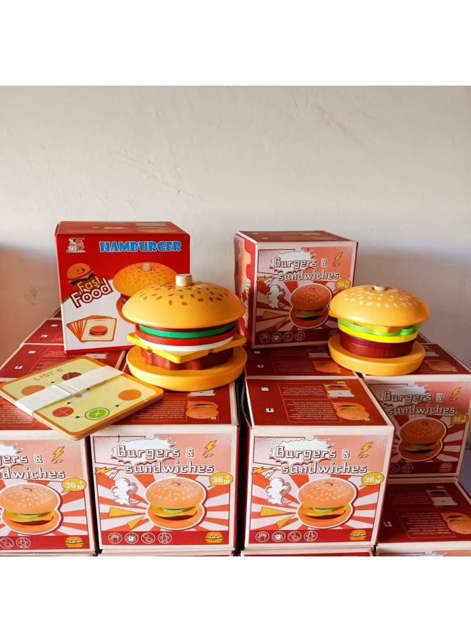 بيتزا خشبية محاكاة مطبخ الأطفال الطعام الغربي همبرغر فرايز سوشي سلطة بيتزا لعبة تشيكر - اللون: مزيج سوشي هريرة 0.5 كجم - Image 3