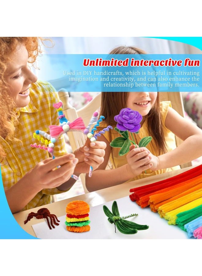 Iuuidu 200PCS Pipe Cleaners, 20 Color Pipe Cleaners Chenille Stem, Fuzzy Sticks Pipe Cleaner Craft Supplies for DIY Arts Crafts Project Mother's Day Present Assorted Colors - Image 5