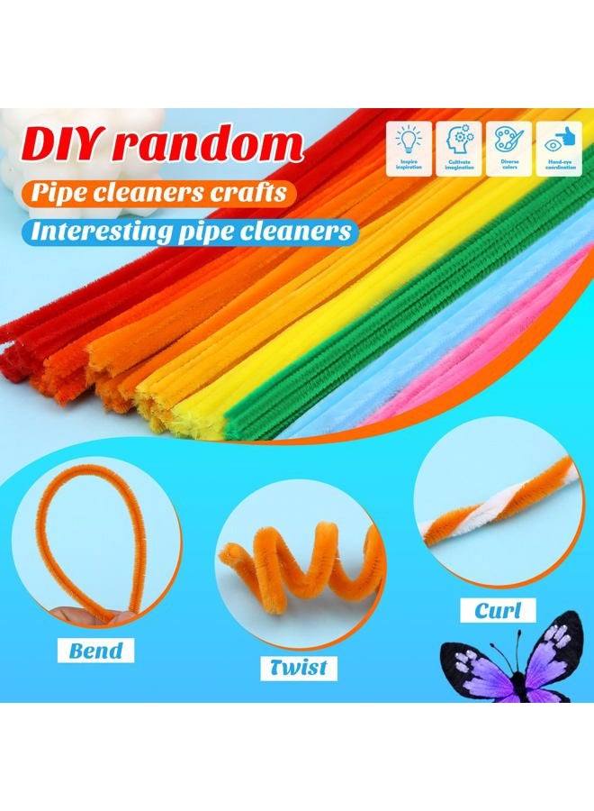 Iuuidu 200PCS Pipe Cleaners, 20 Color Pipe Cleaners Chenille Stem, Fuzzy Sticks Pipe Cleaner Craft Supplies for DIY Arts Crafts Project Mother's Day Present Assorted Colors - Image 3