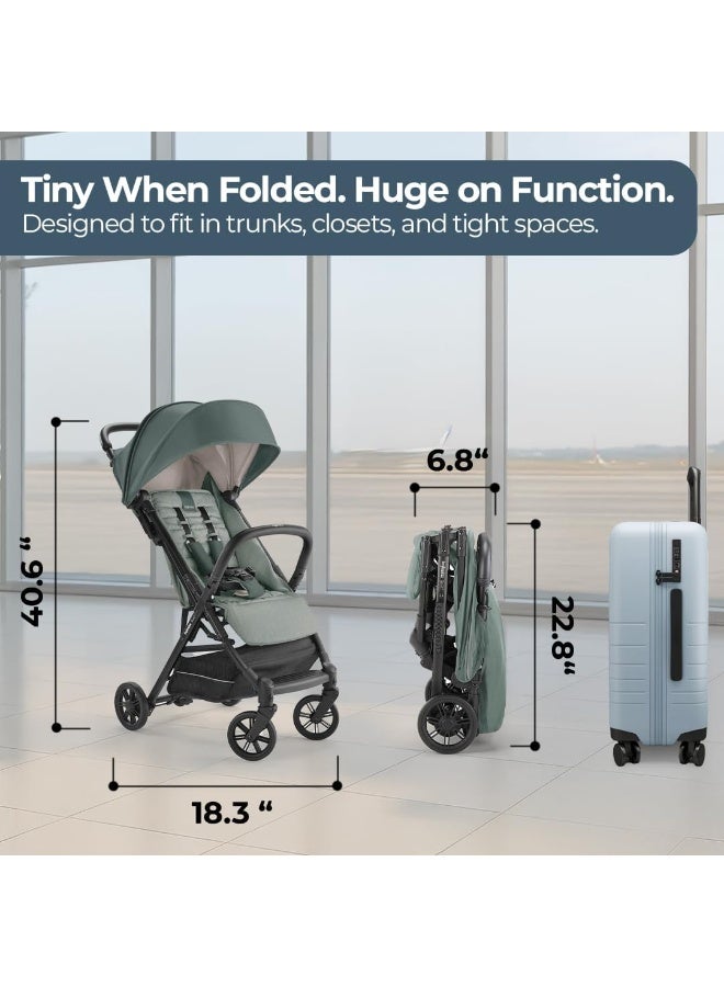 Inglesina Quid Stroller, Elephant Gray - Compact, Airplane Travel Stroller for Babies & Toddlers - Image 3