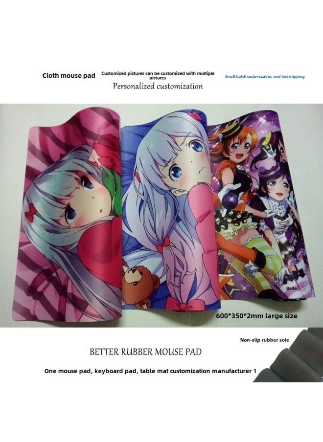 Generic - Small Batch Multi-figure Creative Large Game Office Mouse Pad Keyboard Pad Table Pad To Make Bette Factory-Pattern:600*300*3mm Thick - Image 1