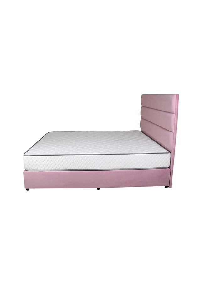 Bed and Mattress Zone Serenity Upholstered Bed 200x200 Super King Size Pink Color  - Image 4