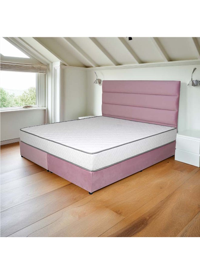 Bed and Mattress Zone Serenity Upholstered Bed 200x200 Super King Size Pink Color  - Image 5