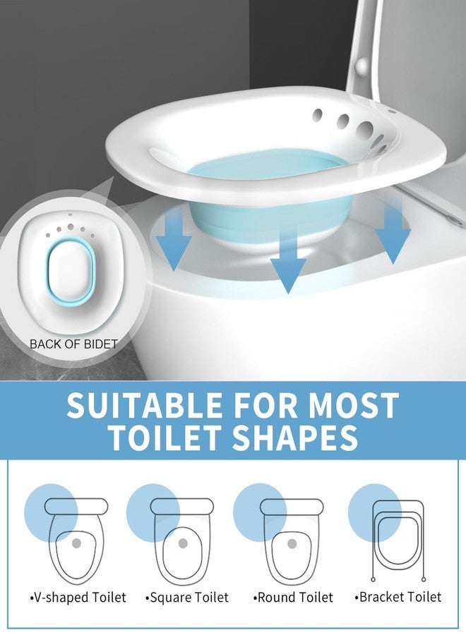ROMILAS Sitz Bath for Adults | Fits All Toilet Seats | Pump Flusher for Fissure, Pregnant Women, Postpartum Care, Hemorrhoids Inflammation Treatment | Piles Tub for Hot Water Bathing | Sitz Bath Tub for Post Delivery (Multicolour) - Image 2