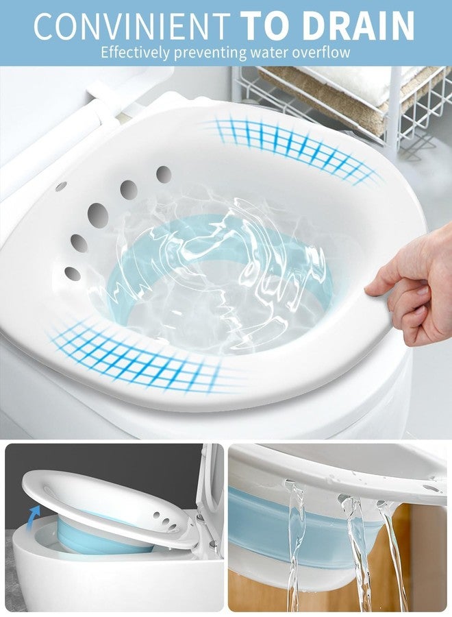 ROMILAS Sitz Bath for Adults | Fits All Toilet Seats | Pump Flusher for Fissure, Pregnant Women, Postpartum Care, Hemorrhoids Inflammation Treatment | Piles Tub for Hot Water Bathing | Sitz Bath Tub for Post Delivery (Multicolour) - Image 3