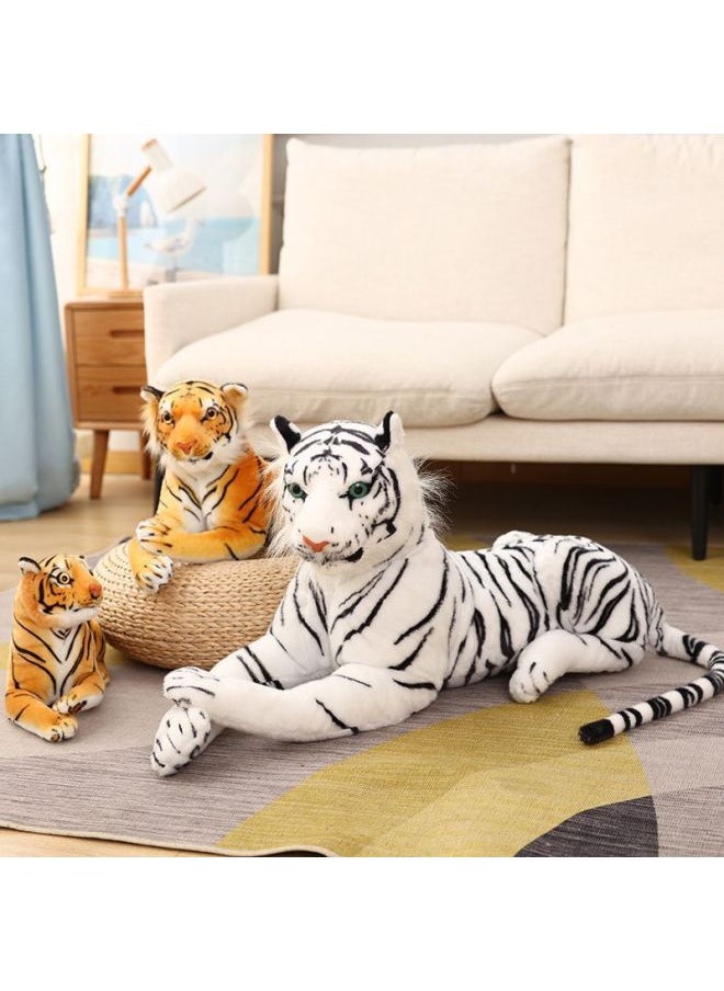 null - Simulation Large Tiger Plush Toy Doll Doll Tiger Year Mascot Zodiac Tiger-Height:Brown - Lying Tiger - Length 90cm, Total Length 110cm - Image 1
