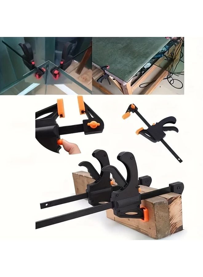 5pcs 4 Inch F Clamp Set Quick Release Carbon Steel for DIY Woodworking Toolbox - Image 5