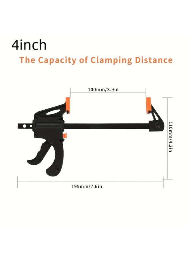 5pcs 4 Inch F Clamp Set Quick Release Carbon Steel for DIY Woodworking Toolbox - Image 3